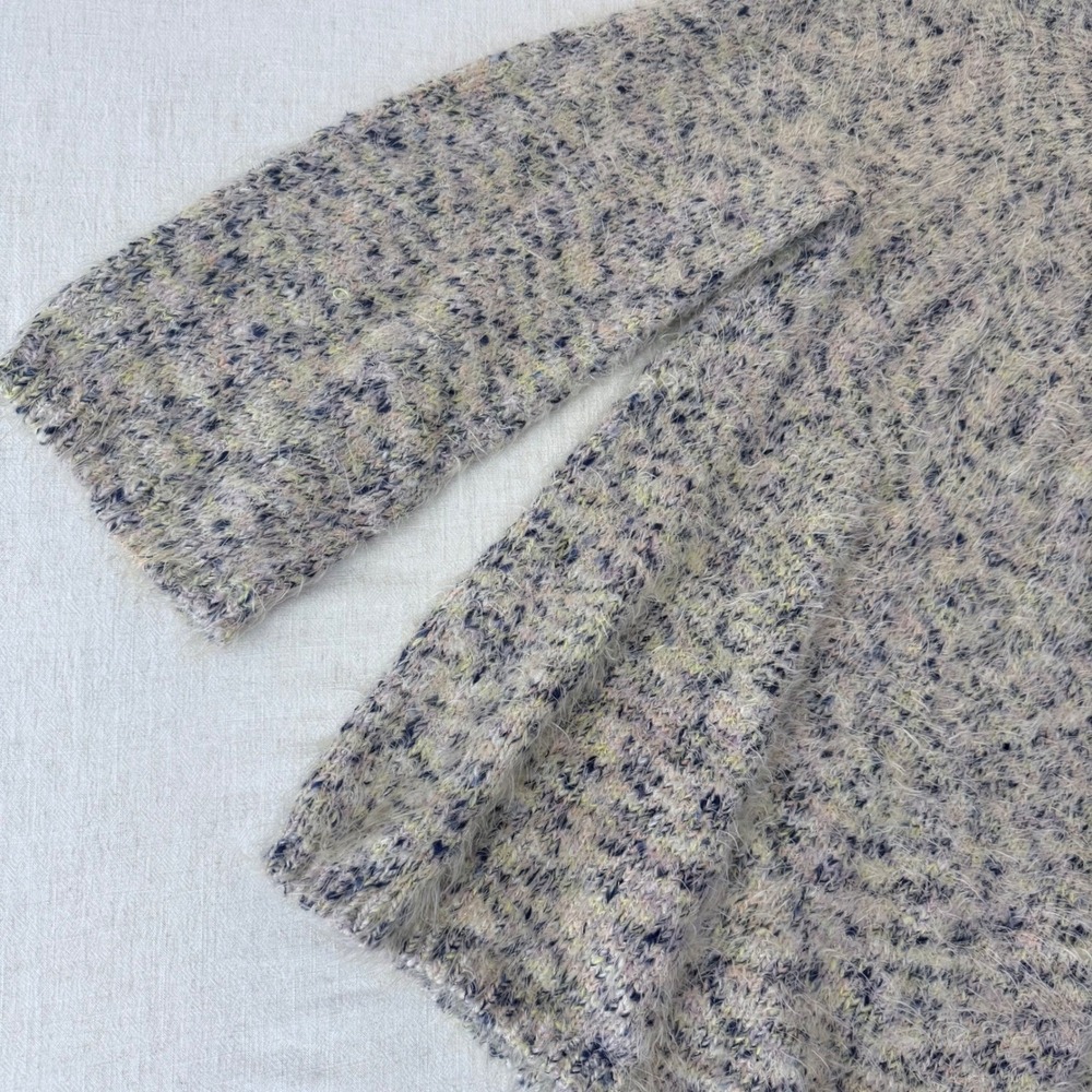 Lou & Grey Eyelash Knit Sweater XL Multi Color Marled Fuzzy Pullover - Picture 12 of 13